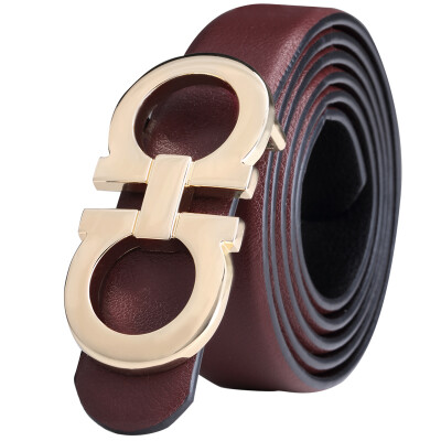 

Gold fox (FOXER) female belt ladies simple cowhide female belt fashion wild belt 508025F3S wine red