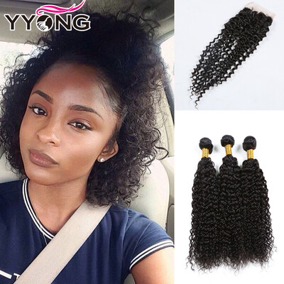 

3 Bundles Brazilian Virgin Hair Lace Closure With 1PcsLot Brazilian Hair Weave Bundles Human Hair With Closure Free Shipping