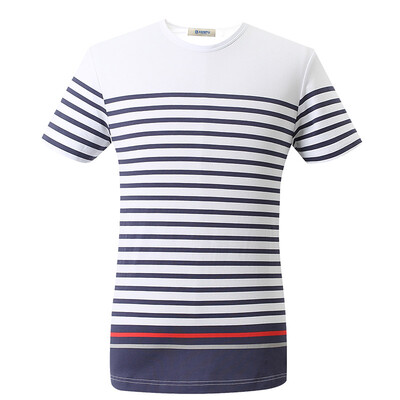 

Jane (JIANPU) short sleeve t-shirt male round neck sports business casual stripes half sleeve white 180 / XL JDT6461166