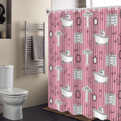 

Qing Wei waterproof polyester shower curtain Princess complex 180 180