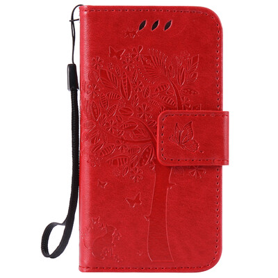 

Red Tree Design PU Leather Flip Cover Wallet Card Holder Case for IPHONE 4