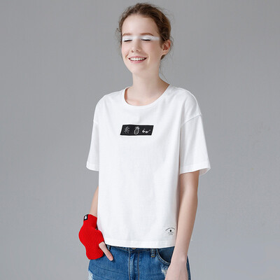 

Начало TOYOUTH 2017 Round Collar Cartoon Print с коротким рукавом Футболка 8720131021 Бежевый XL
