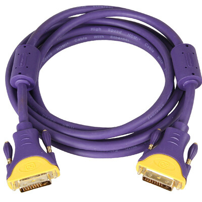 

(CHOSEAL) QS5202T2 DVI (24 + 1) позолоченный терминал с двумя DVI-интерфейсами компьютерный телевизионный проектор, выделенный видеокабель высокой четкости 2 метра