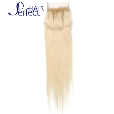 

8A #613 Blonde Hair Cheap Brazilian Virgin Human Hair 100% Virgin hair Free Middle 3 Part Lace Closure Straight Platinum Hair