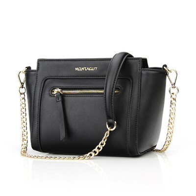 

Mont Turnle MONTAGUT bat wings package female single shoulder oblique cross-chain package soft leather simple Korean version R5312134213 black