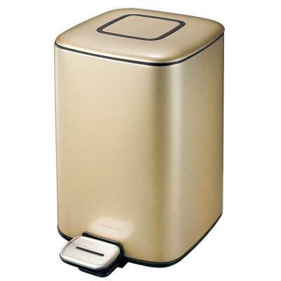 

EKO Trash Home Pedal Flip European Style Silent Stainless Steel Trash 9388CG Champagne Gold 12L