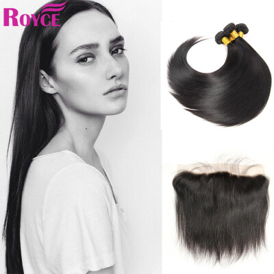 

7A Malaysian Silky Straight Human Hair 4PCs with 134 frontal closure Cheap Malaysian Straight 4Bundles with Ear To Ear frontal