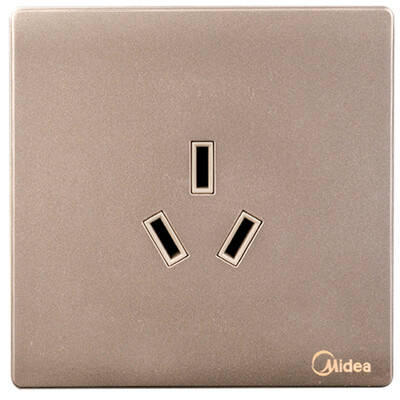 

Midea Midea switch socket three hole socket 16A air conditioning socket elegant gold 86 no border