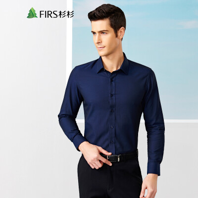 

Shanshan FIRS Men&39s Plain Long Sleeve Shirt HCB1141-6 Cangqing 39