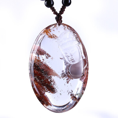 

Ciming Court red ghost Guanyin head pendant atmosphere male models crystal jewelry