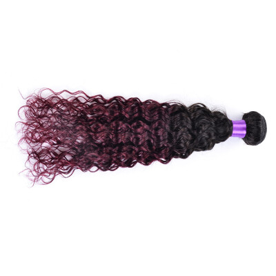 

Grade 8A Virgin Malaysian Remy Hair Kinky Curly 4 Bundles 10-26inch Two Tone 1B Burgundy Red Weave Hair Extensions