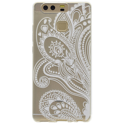 

Half flower Pattern Soft Thin TPU Rubber Silicone Gel Case Cover for HUAWEI P9