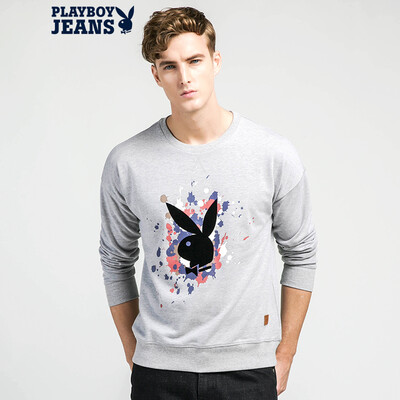 

Playboy PLAYBOYJEANS открытый случайный мужской круглая шея свитер Корейский мужчина 53107007 серый L