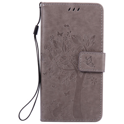 

Gray Tree Design PU Leather Flip Cover Wallet Card Holder Case for HUAWEI P9