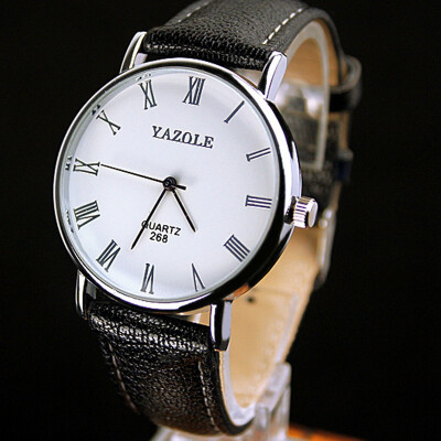 

Simple quartz watch fashion casual belt watch men and women couples watch thin YZL0535TH-2