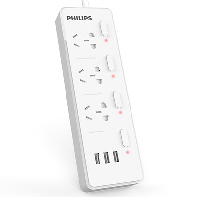 

Philips (PHILIPS) SPS2413K / 93 3 порта USB + 4 бит интеллектуальная защита зарядки 1,8 м розетка / вилка полосковой линии плата / монтажная плата / сопротивление полосы
