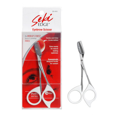 

SEKI EDGE SS-605 eyebrow shears imported from Japan stainless steel eyebrows small scissors eyebrows care beauty cut white