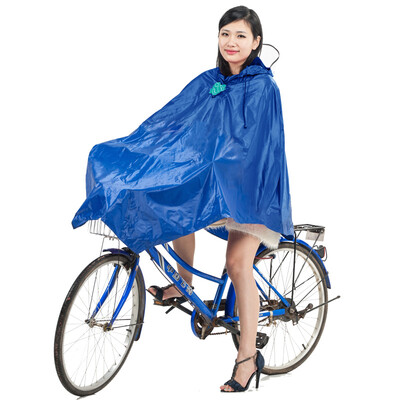 

Ready-made bike raincoat single fashion electric motorcycle poncho thickening male ladies electric car raincoat adult blue