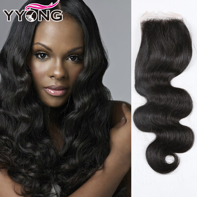 

New Arrival Unprocessed Virgin Lace Closure Peruvian Body Wave YYONG Hair 8A Peruvian Virgin Hair Closure Human Hair Closure