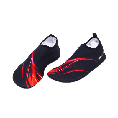 

Pancini snorkel shoes diving equipment snorkeling Sambo beach shoes shoes men&women barefoot skin soft shoes non-slip wading supplies Lycra flexible surface flame red  code suitable for 44-45