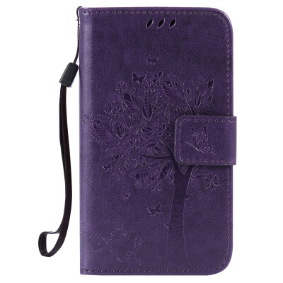 

Purple Tree Design PU Leather Flip Cover Wallet Card Holder Case for SAMSUNG J120