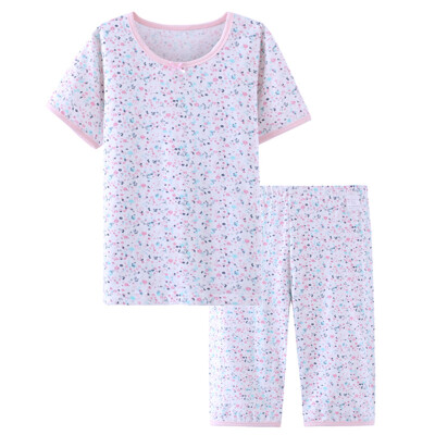 

KIDS MAM & DAD) children's underwear set baby little girl home service girls pajamas pajamas 86208 floral 160