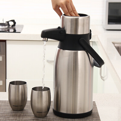 

Jingdong Supermarket Ou Runzhe insulated pot portable push-type kettle 3L stainless steel vacuum pot