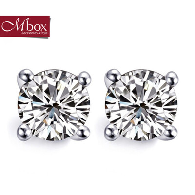 

Mbox Earrings Women 925 Silver Mosaic Swarovski Zircon Korean Ear Earrings Diamond Romantic Love Girlfriend Valentine&39s Day Gift Silver