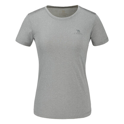 

Camel CAMEL men&women sports T-shirt breathable fashion round neck short sleeve yoga fitness T-shirt female A7S1U7205 gray XL