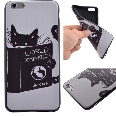 

Cat Pattern Soft Thin TPU Rubber Silicone Gel Case Cover for IPHONE 66S