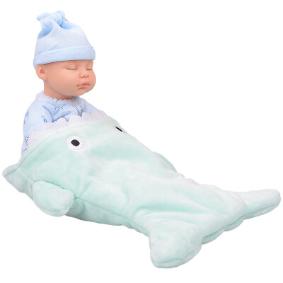 

BIEBER shark baby sleep doll comfort doll plush doll toy simulation baby comfort toys green