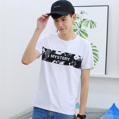 

Longyue Men Camouflage Печать Круглый воротник с коротким рукавом Футболка LMTD173161 Белый XL