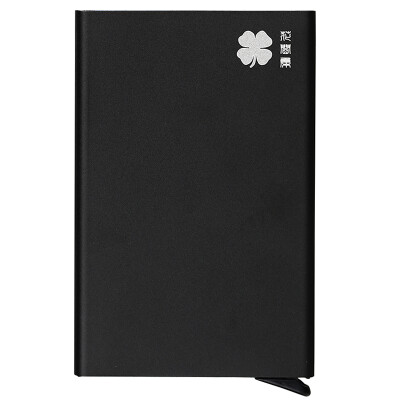 

Flower set of metal card package creative business gifts anti-magnetic anti-theft read automatic ejection deep black