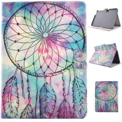 

Pink Dreamcatcher Style Classic Flip Cover with Stand Function and Credit Card Slot for Samsung Galaxy Tab 4 T530