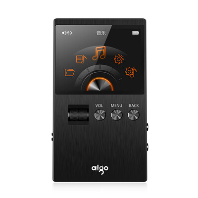 

Aigo MP3-105 mp3 плеер музыкальный Hi-Fi звук без потерь HD портативный серый черны