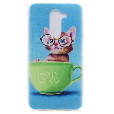 

Glasses cat Pattern Soft Thin TPU Rubber Silicone Gel Case Cover for Huawei Honor 6X
