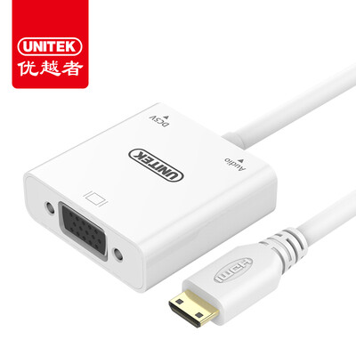 

Excellence UNITEK Mini HDMI to VGA Converter with Audio Mini HD Adapter Tablet PC TV Projector Display Cable Y-5323WH