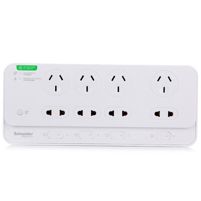 

Schneider Electric (Schneider Electric) простая 8-разрядная штепсельная розетка с отдельным переключателем, светодиодные индикаторы, штекер крышки отсека для крышки EPB4BCSX