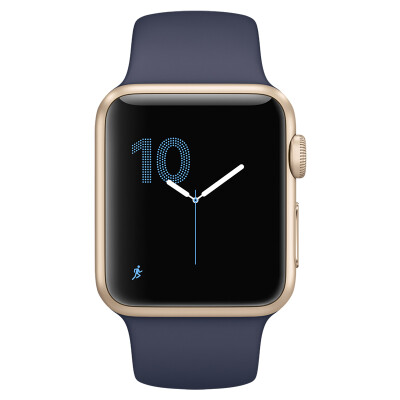 

Apple Watch Series 1 Smart Watch (38mm Gold Aluminum Case Midnight Blue Sport Watch Strap Waterproof Splash Bluetooth MQ102CH / A)