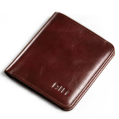 

AIM mini wallet vertical section short money wallet youth wallet retro card package thin section A292 brown