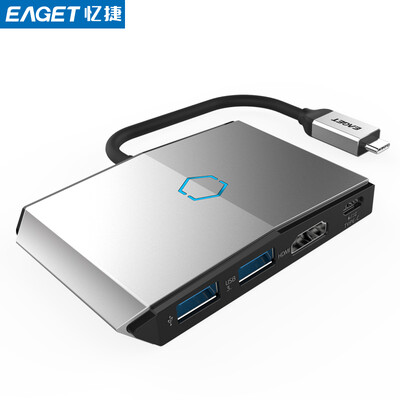 

Yi Jie (EAGET) новая док-станция Apple macbook для док-станции USB-C сплиттер Type-C для передачи HDMI с высоким разрешением + USB3.0 конвертер с PD зарядным устройством для считывания карт многофункциональный HUB CH36