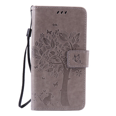 

Gray Tree Design PU Leather Flip Cover Wallet Card Holder Case for HUAWEI HONOR 5C