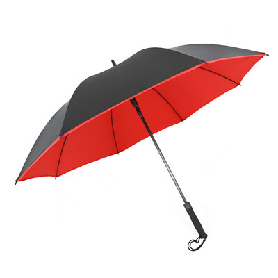 

Cmon double umbrella mens large long handle umbrella windproof automatic umbrella golf business umbrella warm red A141