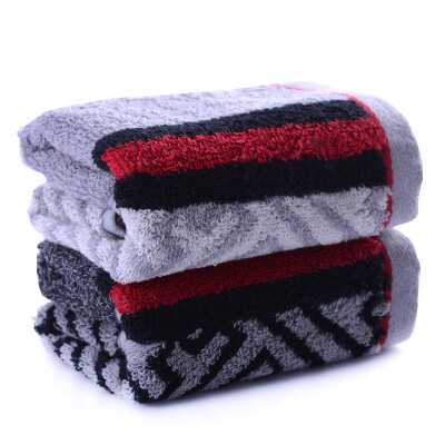 

Yaguang towel home textiles cotton yarn-dyed soft water-absorbing Greenwich cotton towels made of two light gray dark gray 34 34cm 45g