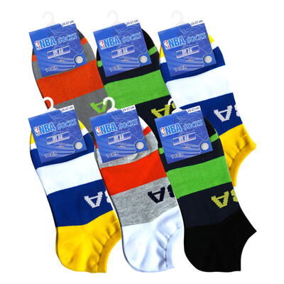 

[Jingdong supermarket] NBA socks men's fashion leisure boat socks shallow mouth men's casual fashion sports cotton socks 6 pairs of equipment