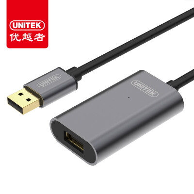 

(UNITEK) Y-272BK USB2.0 мужской к женскому компьютерному сигналу для увеличения удлинительной линии 10 метров принтер беспроводной сетевой карты сканирование пистолет расширение линии алюминиевый сплав