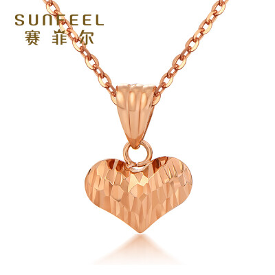 

Sai Fei Er gold pendants 18K rose gold heart-shaped love pendant female models