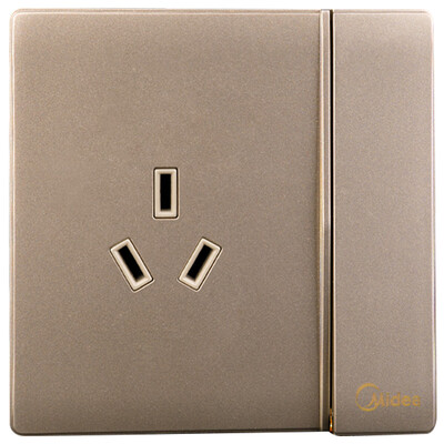 

Midea (Midea) switch socket two three socket with a switch open control five holes elegant gold 86 no border