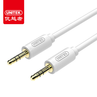 

UNITEK Y-C926WH 35mm audio cable AUX public on the car with car cable 1 m Andrews Apple mobile phone notebook flat panel sound white