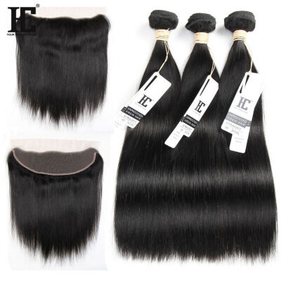 

8A 13x4 Ear To Ear Lace Frontal Closure With 3 Bundles Brazilian Straight Hair With Closure Brazilian Virgin Hair With Closure